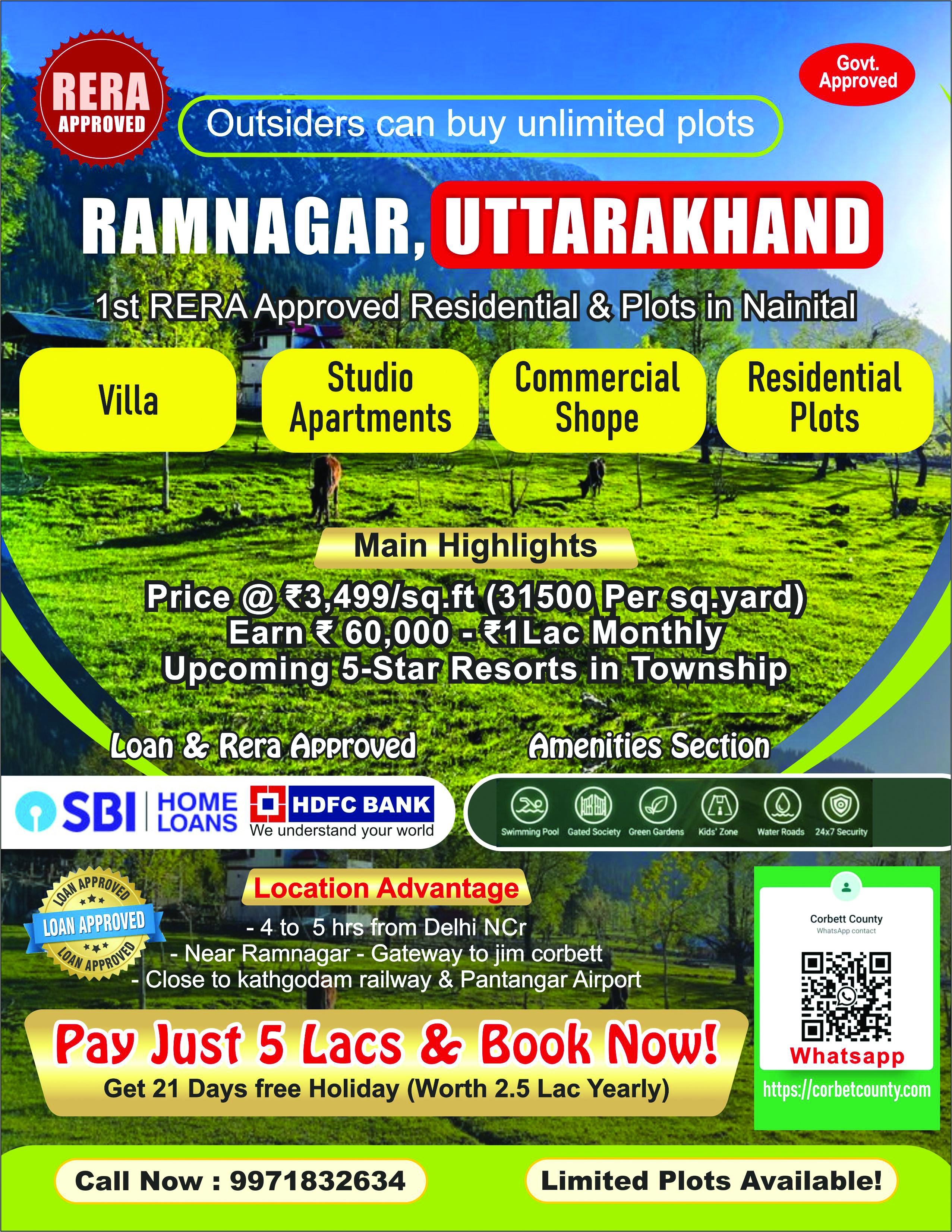 RERA Approved Residential & Commercial Plots – Ramnagar, Uttarakhand